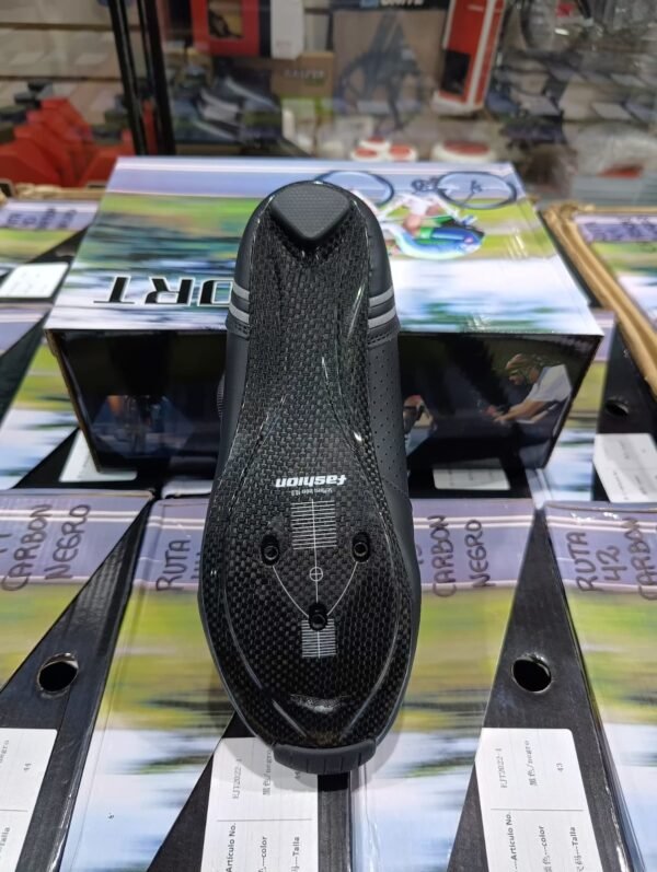 Zapatillas RUTA Fibra de carbono Sport Cierre Tipo Boa Black 38-39-40-42-44 - Imagen 3