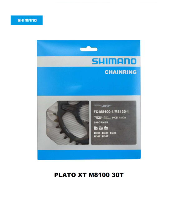 Plato Shimano XT SM-CRM85 M8100 30T Japán en Caja - Imagen 2