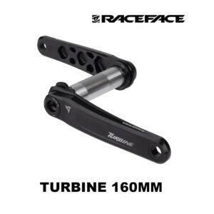 Juego de bielas Race Face Turbine Negro 10-12V (Eje 30 mm) (Brazo 160 mm) (Montaje Cinch) (línea de cadena de 55,5 mm)