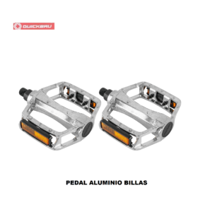 Pedal Aluminio Cuadrado Quickbau MX-P803 9/6" con Billas Silver