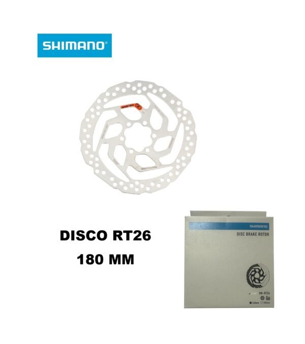 Disco de Freno Shimano RT26 180 mm 6 Tornillos en Caja
