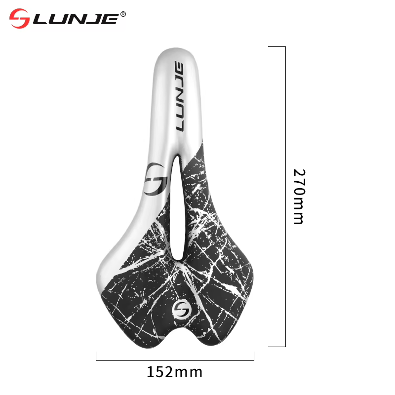 Sillín Gel MTB/RUTA Lunje ZD01 Diseño Antiprostatico Gris 155 mm - Imagen 2