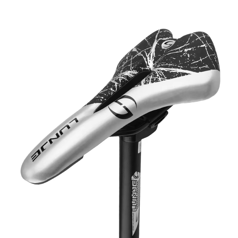 Sillín Gel MTB/RUTA Lunje ZD01 Diseño Antiprostatico Gris 155 mm - Imagen 3