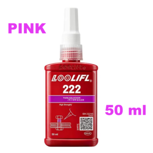 Liquido Fijador para Tornillos LOOLIFL 222 de 50 ml Color Rosado (Baja Resistencia) 6Nm-7Nm