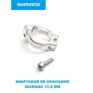 Abrazadera Shimano Adaptadora de desviador Braze-On para tubo de 31,8 mm Silver