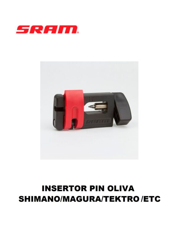 Insertor Sram para Pin Oliva de Manguera Hidraulica Para Shimano/Magura/Tektro/etc