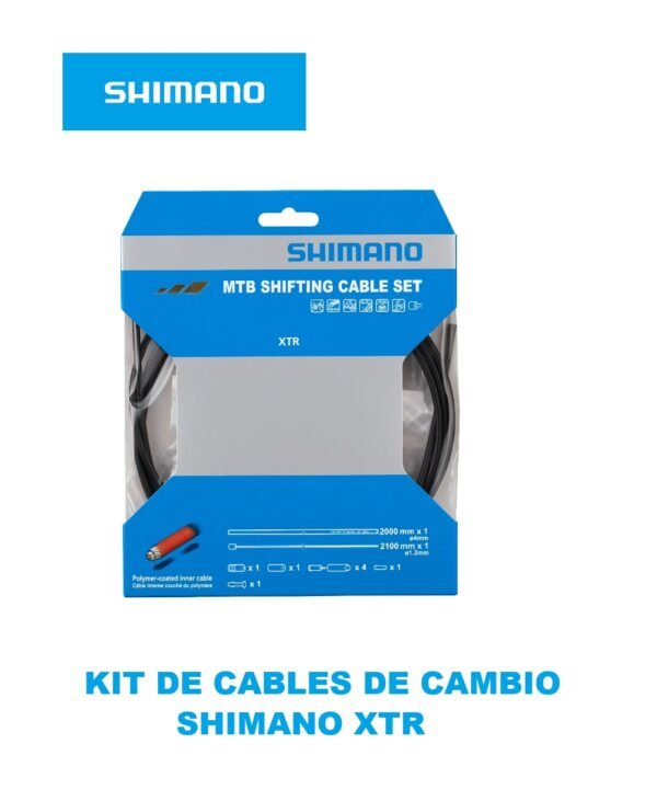 Juego de Cables de Cambio de MTB (Shimano XTR) (Recubrimiento de Polimero) en empaque