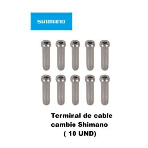 Terminal Original de Cable de Cambio Shimano Aluminio Silver Original (10 unidades)