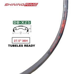 Aros Shining DB-X25 27.5″ 36H Tubeles Ready Presta Taiwan (Unidad)