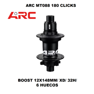 Maza Posterior ARC MT-088 Boost 12x148mm 32H XD 180 Clicks Negro Modelo Nuevo 2026