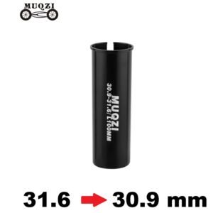 Adaptador de Tija Muqzi de 31.6 a 30.9mm Aluminio Negro