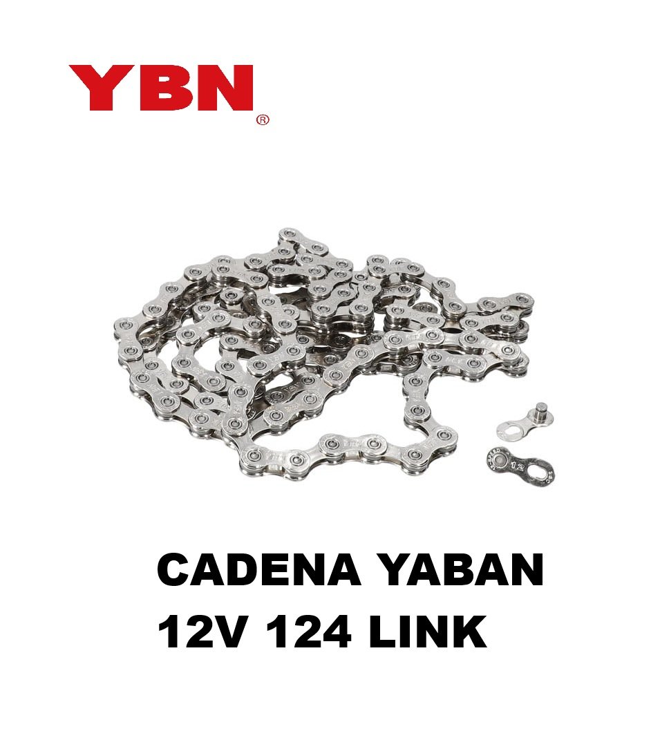 Cadena Yaban 12V 124 eslabones Silver/Silver OEM + Candado