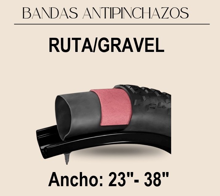 Banda Antipinchazo Crazy Riders Ruta/Gravel 700c 23/38mm (UND)