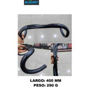 Manillar de Ruta Aluminio Light 400mm 31.8mm Black Matte