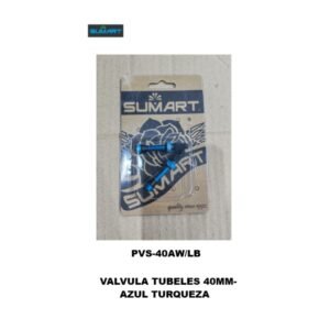 Válvula Tubeles Sumart PVS-40AW/LB Presta 40 mm Aluminio Azul Turqueza (1 par)