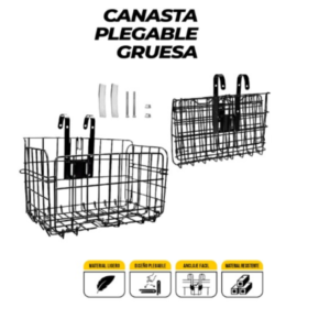 Canasta Plegable de Acero para Bicicleta Standard