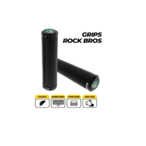Grips RockBros MTB Tipo Cuero con Ajuste Negro