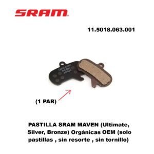 Pastilla Sram Maven (Ultimate, Silver, Bronze) Orgánicas (1 PAR) (a granel, sin resorte , sin pasador) 11.5018.063.001
