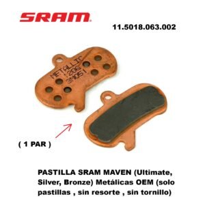 Pastilla Sram Maven (Ultimate, Silver, Bronze) Metalicas (a granel, sin resorte , sin pasador) 11.5018.063.002