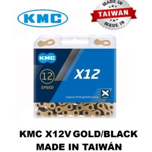 Cadena KMC X12v Gold/Black 126 Links Original Taiwán