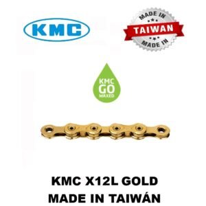 Cadena KMC X12L Waxed Ti-N Gold 126 Links Original Taiwán