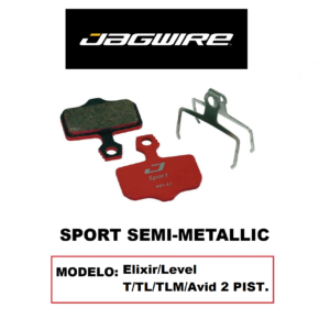 Pastilla de Freno Jagwire DCA079 Semi-Metálicas para Sram Elixir/Level T/TL/TLM/Avid 2 Pistones (1 Par) Blister