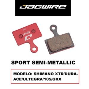 Pastilla de Freno Jagwire DCA004 Semi-Metálicas para Shimano Dura-Ace/XTR/Ultegra/105/GRX (1Par) Blister