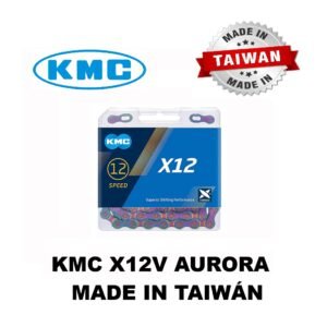 Cadena KMC X12v Aurora 126 Links Original Taiwán