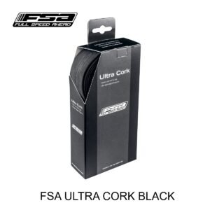 Cinta de Manillar Ruta FSA Ultra Cork Con Logo 200x3cm - Negro