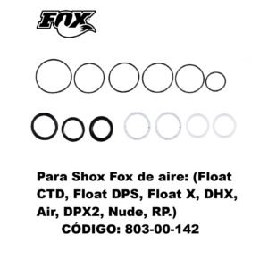 Kit de Retenes de Shox Fox de aire (Float CTD, Float DPS, Float X, DHX, Air, DPX2, Nude, RP.) Fox 803-00-142