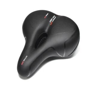 Asiento de Bicicleta Anatomico Ancho para Paseo Gel Antiprostatico Rojo