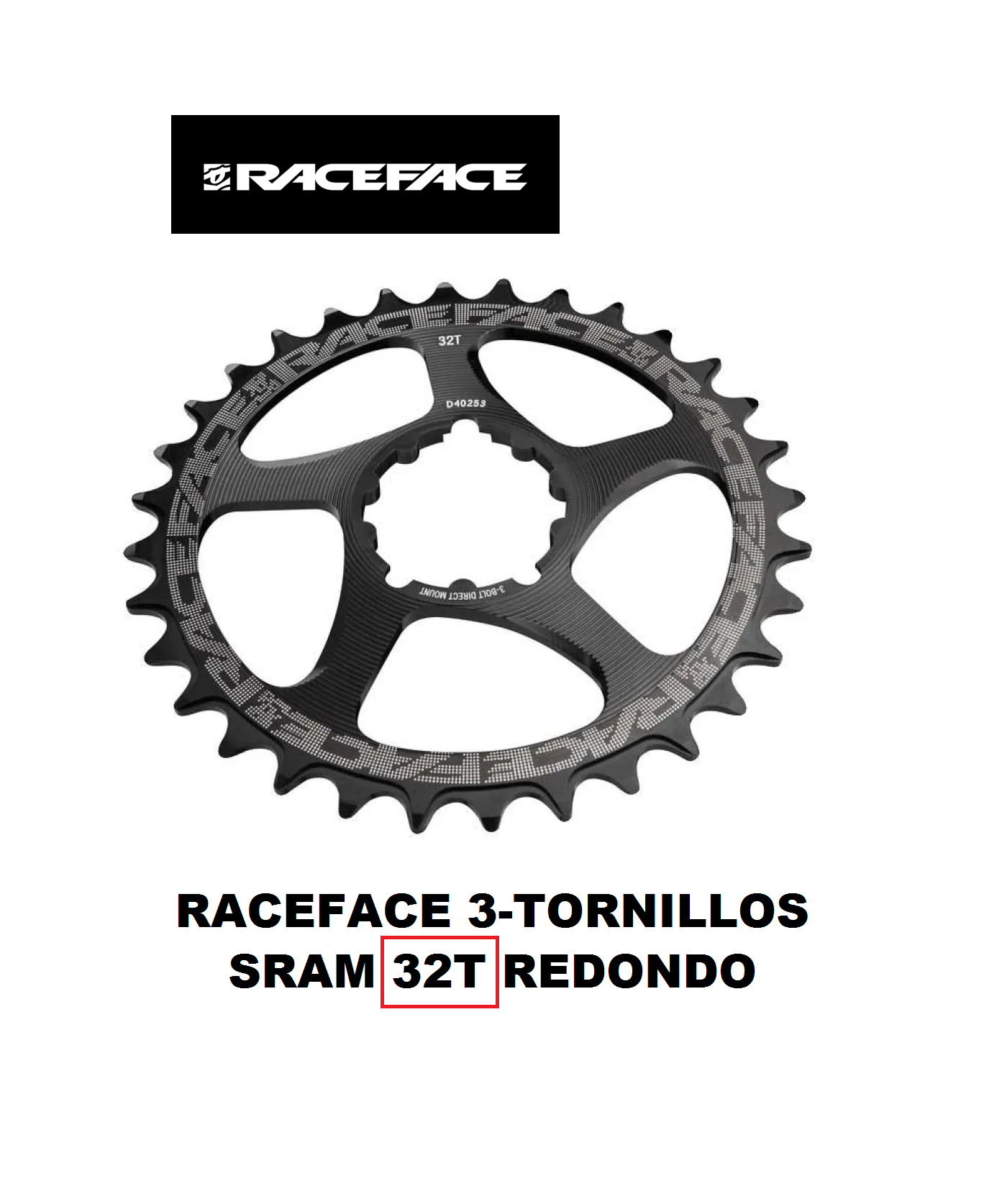 Plato Race Face Direct Mount Sram 3-Pernos 32T 10/11/12 v Original
