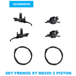 Set de Frenos Hidraúlicos Shimano Deore XT M8200 XC 2 Pistones Icetech en Caja