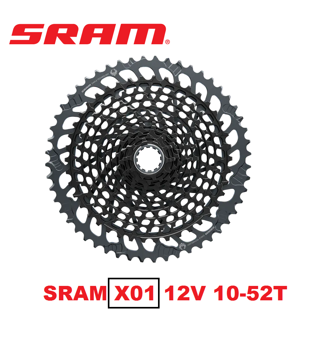 Piñon SRAM X01 Eagle XG-1295 12V 10-52T XD Black