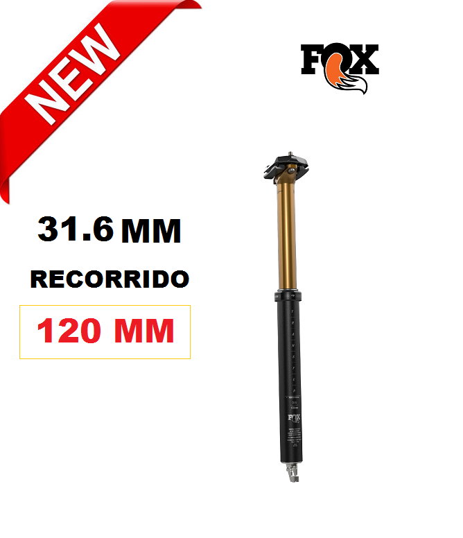 Tija Dropper FOX Kashima Transfer Factory Enrutamiento Interno Medida 31.6mm / Recorrido 120mm Año 2027-25 (925-01-335)