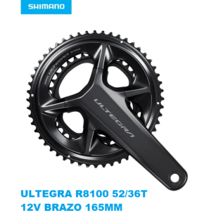 Biela de Ruta Shimano Ultegra FC-R8100 52/36T 2x12V Brazo 165mm en Caja