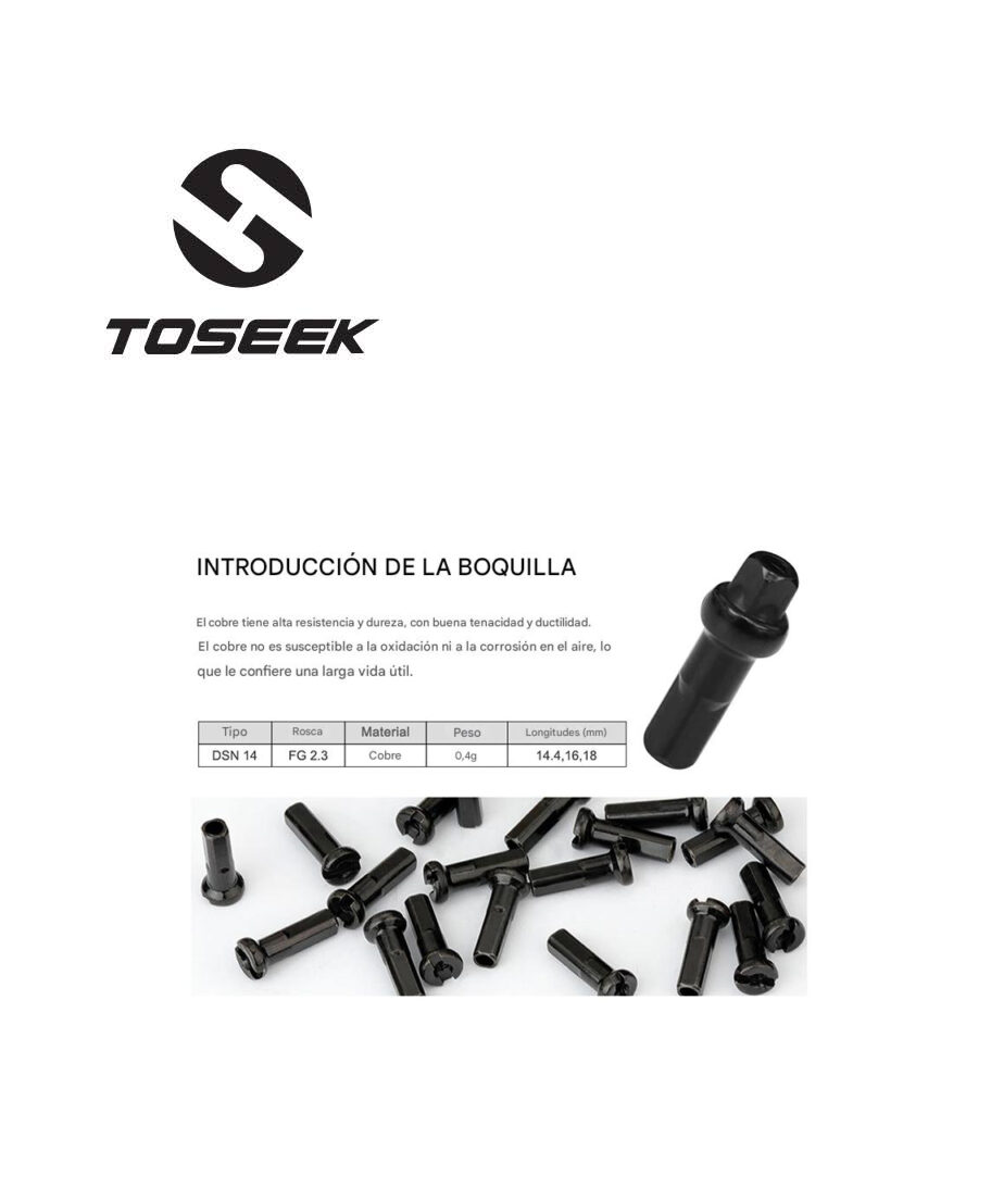 Set de juego de Aros de Carbono Ruta 700c Toseek CY50 Pro G3 Perfil 50mm 24H Disco HG C/L 12x100/142mm Negro Matte - Imagen 5