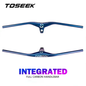Manillar Integrado TOSEEK de carbono 70×760 mm Matte 17° Azul Tornazol