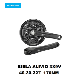 Biela Shimano Alivio FC-MT210 3x9V Hollowtech 40-30-22T 170mm en Caja