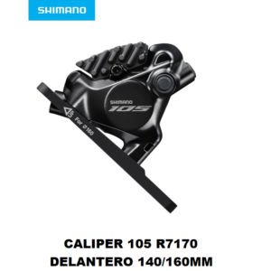 Caliper de Freno de Disco Hidráulico de Ruta Shimano 105 BR-R7170 Flat Mount Disco 140/160mm (Frontal)