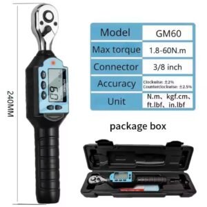 Llave Dinamométrica Digital GOYOJO de 1.8-60 N.m Enganche 3/8″ Black en Box
