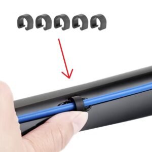 Clips tipo "C" para Fundas de Cambio/Freno Plastico Color Negro (5 und)
