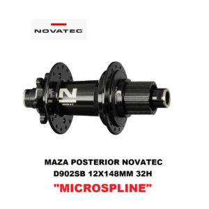 Masa Posterior Novatec D902SB-B12 "Microspline" 32H Boost 12X148mm 6 pernos Original Taiwán