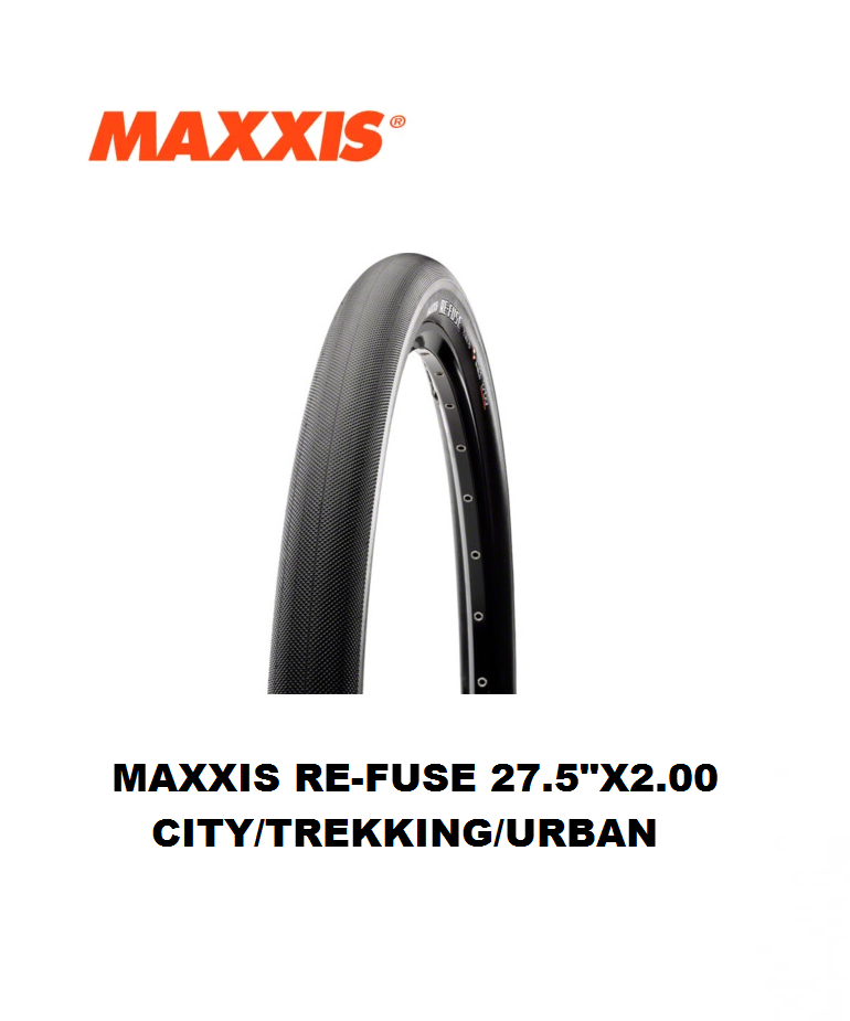 Llanta Maxxis Re-Fuse 27.5"x2.0 City/Trekking MaxxShield TR Negro